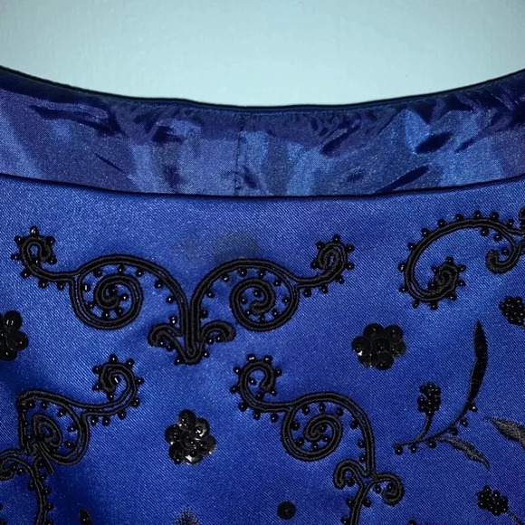 💥5/$10💥 Z Studio Blue Beaded Tank & Jacket Two-Piece Set 12 - Picture 7 of 8